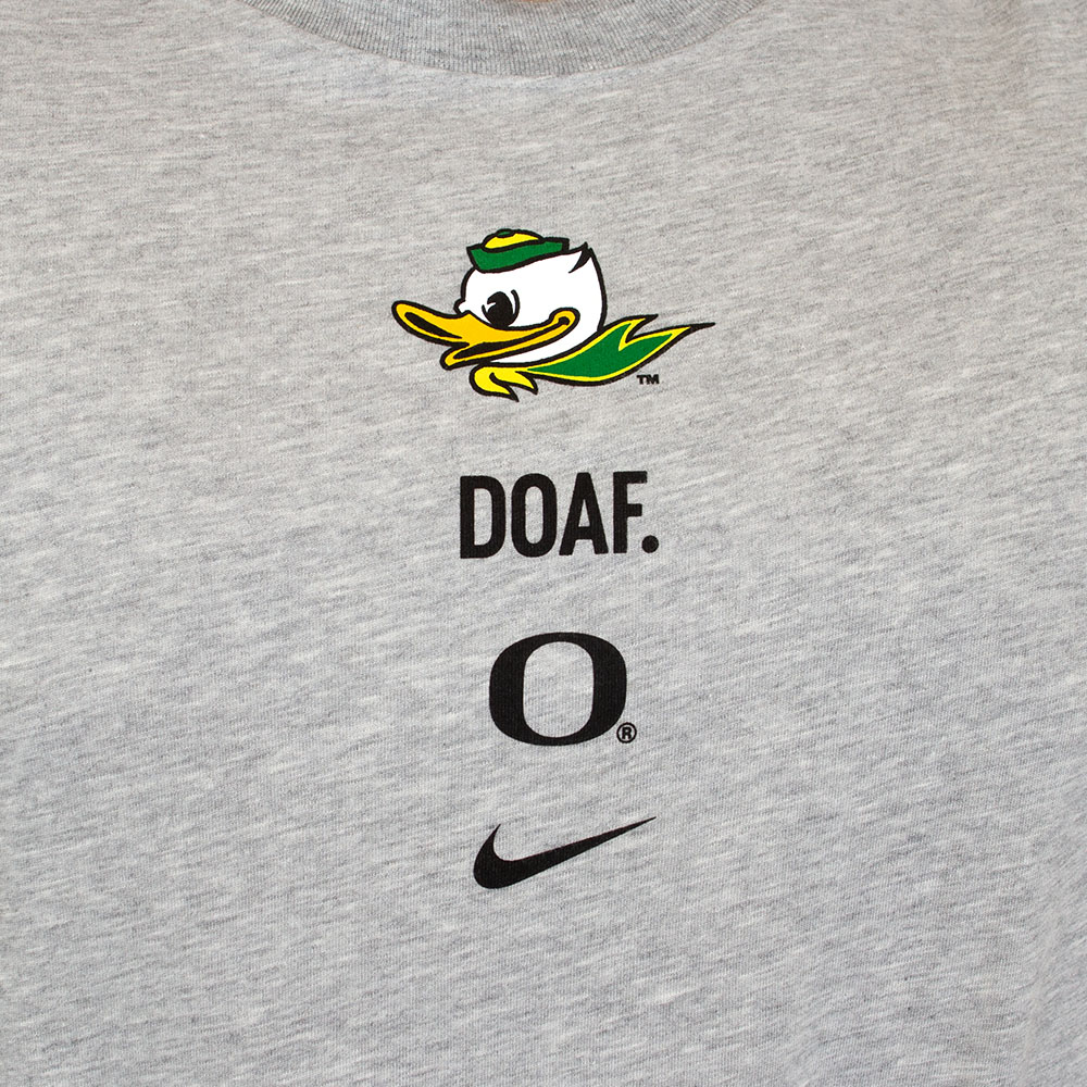 Classic Oregon O, Nike, Grey, Crew Neck, Performance/Dri-FIT, Men, Unisex, Division Street, DOAF, Trees & Sneakers, T-Shirt, 1011238